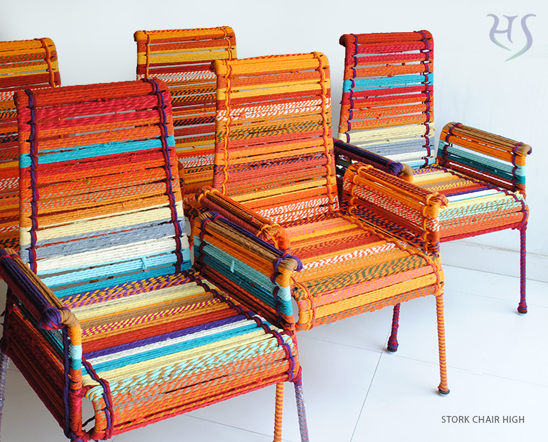 Stork Chair High - California Sunet & Orange Color - Katran Collection